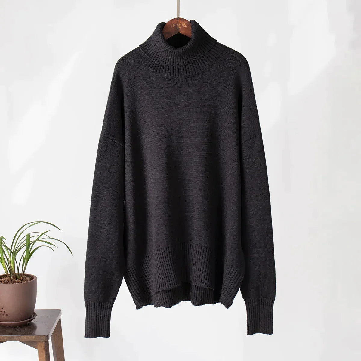 Pull Amélie Col Roulé Oversize En Coton